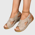 Beige Wildleder