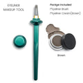Grüner Stift und brauner Eyeliner