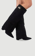 Schwarzes Wildleder