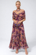Lila Blumenmuster mit Pink