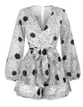 Chiffon-Knitter mit Polka-Dots